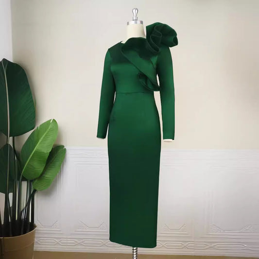 Women's Creative Design Three-dimensional Ruffled One-step Dress Dresses