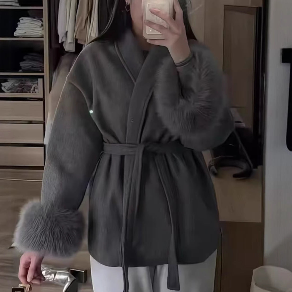 Women's Glamorous Stylish Fashionable High-grade Woolen Coats