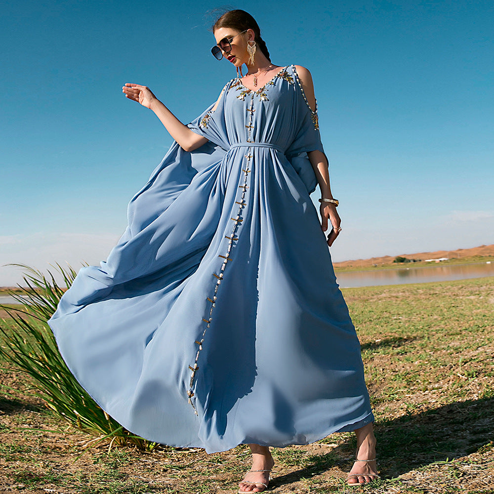 Women's Exquisite Fashionable Diamond Dress Travel Dresses