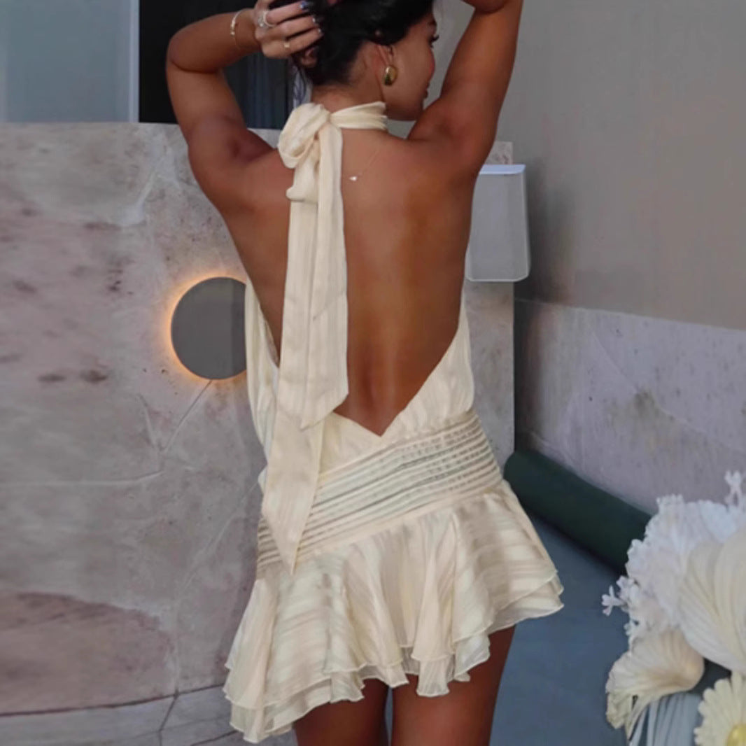 Women's Sleeveless Backless Sexy Mini Dress Dresses