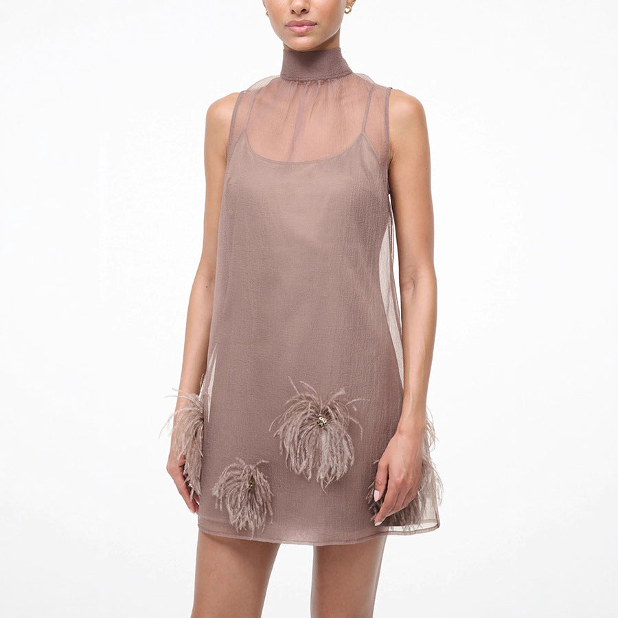 Women's Lace Up Sleeveless Dress Party Casual Dresses