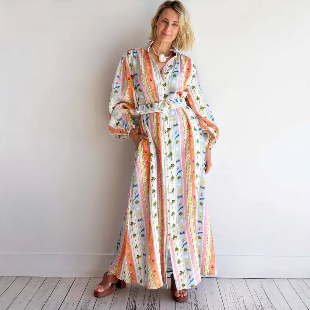 Unique Casual Fashion Belt Linen Long Cardigans