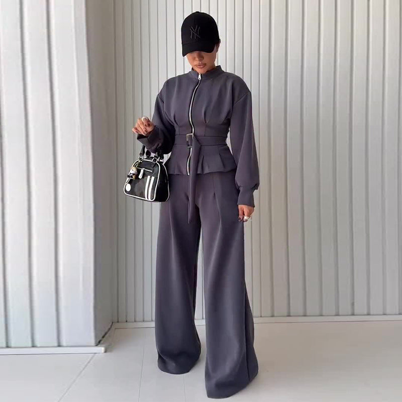 Women's Autumn Zipper Slimming Sports Casual Suits