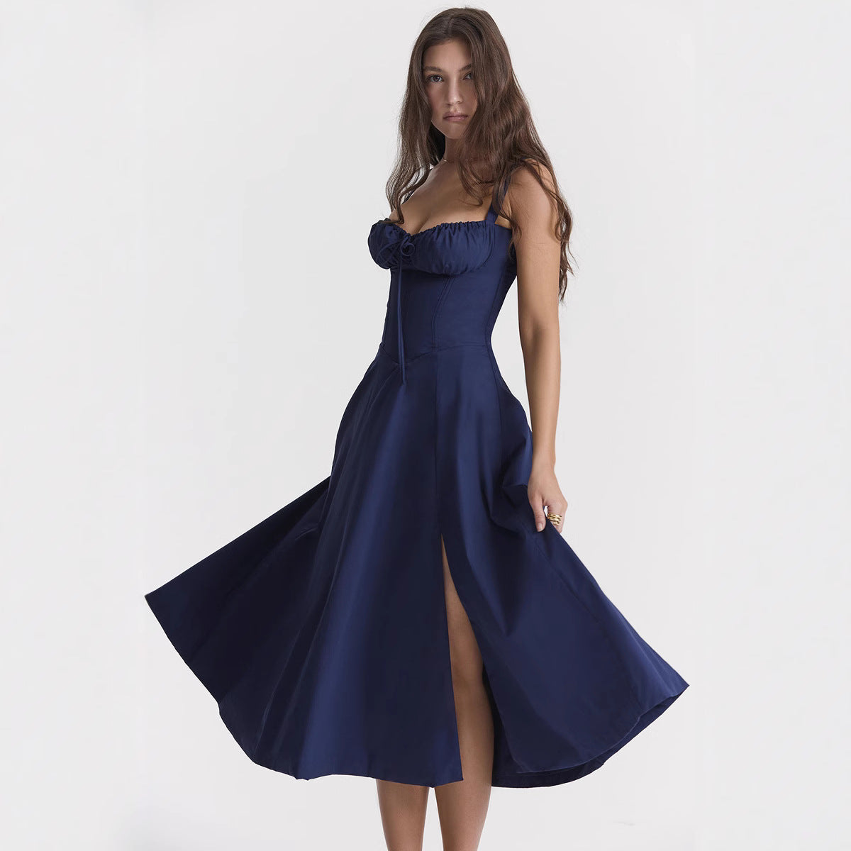 Floral Print Large Swing Dress With Dresses