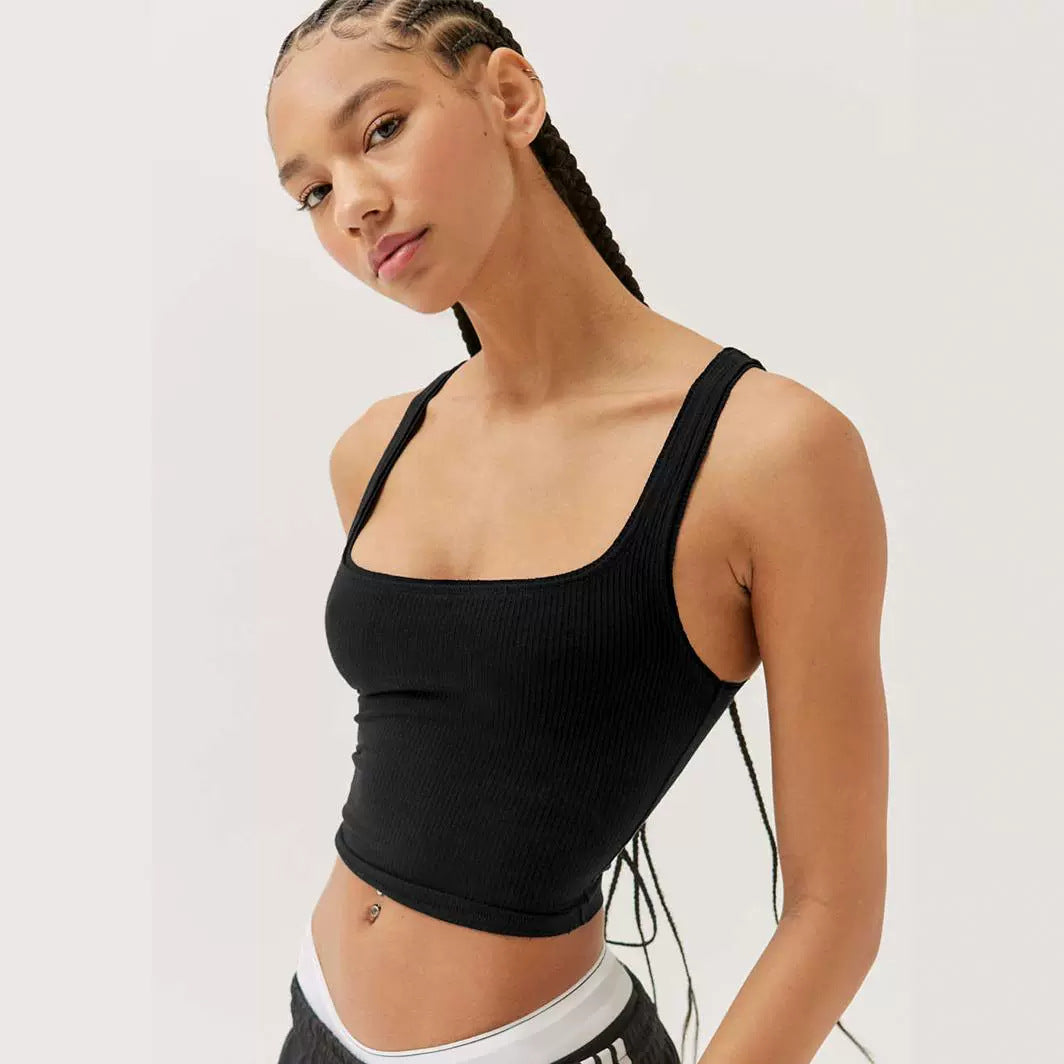 Women's Shirt Slim Fit Sling Basic Solid Vests