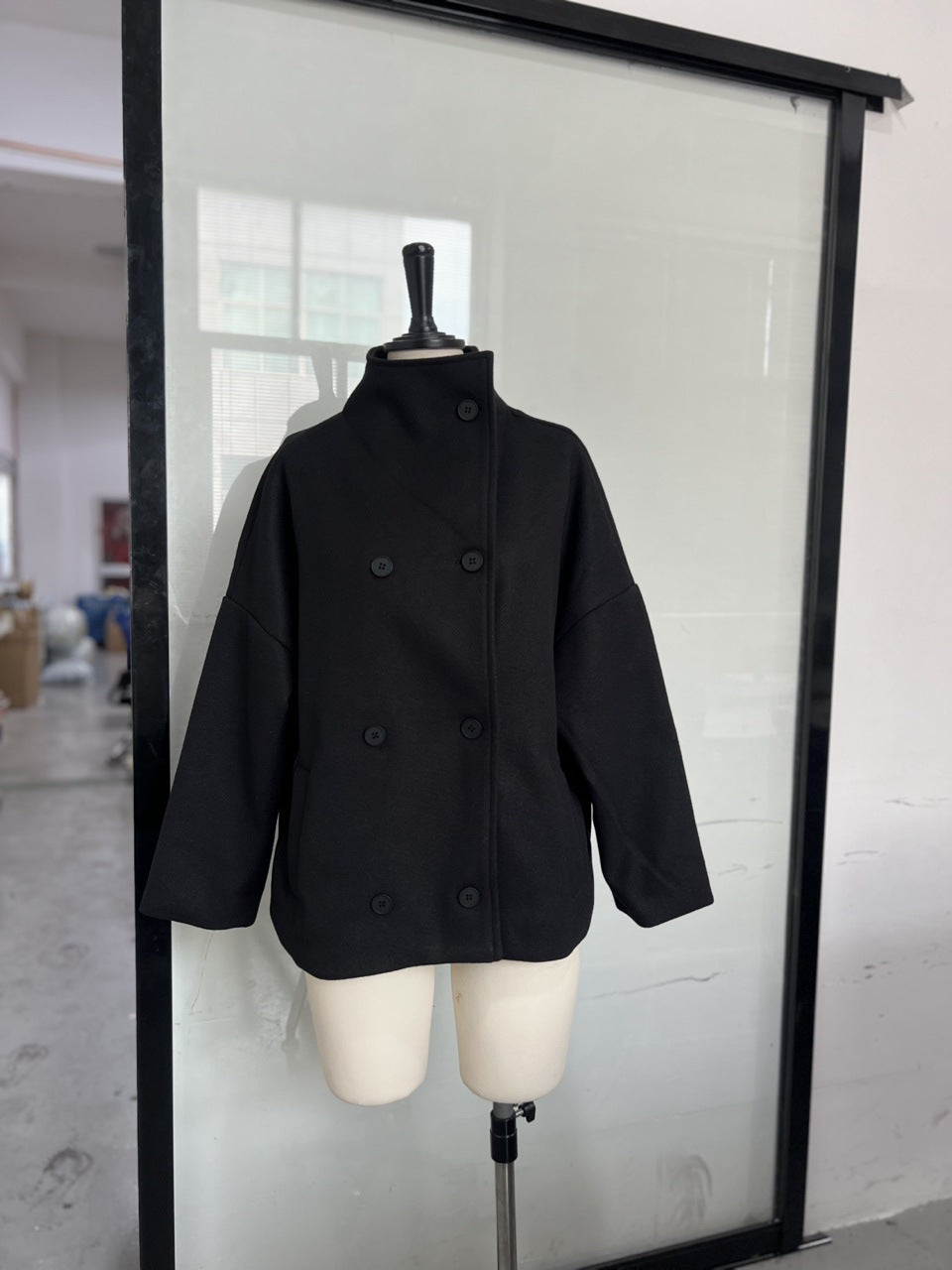 Women's Solid Color Commute Versatile Stand Collar Coats