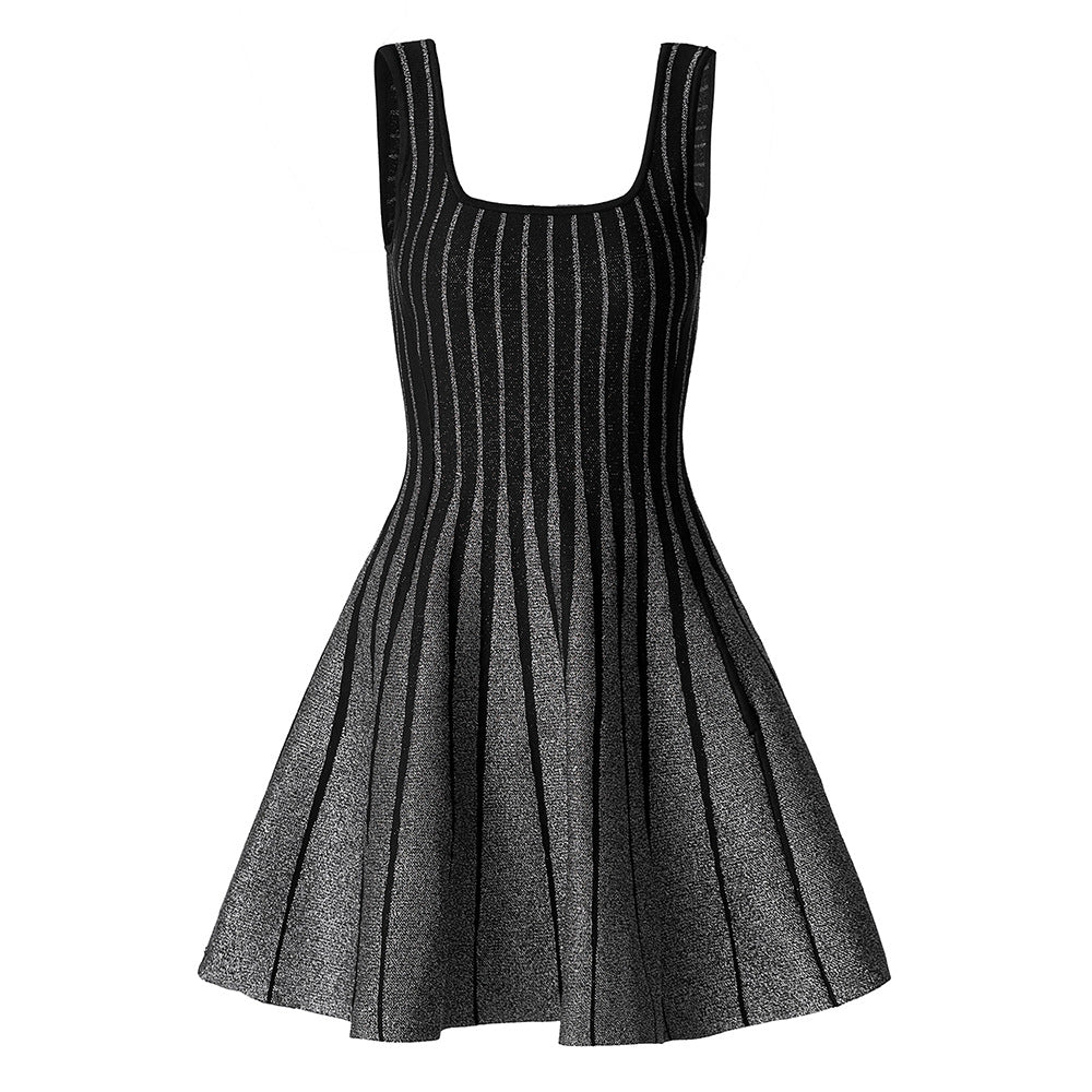 Sier Silk Waist Slimming Suspender Dress Lightly Dresses