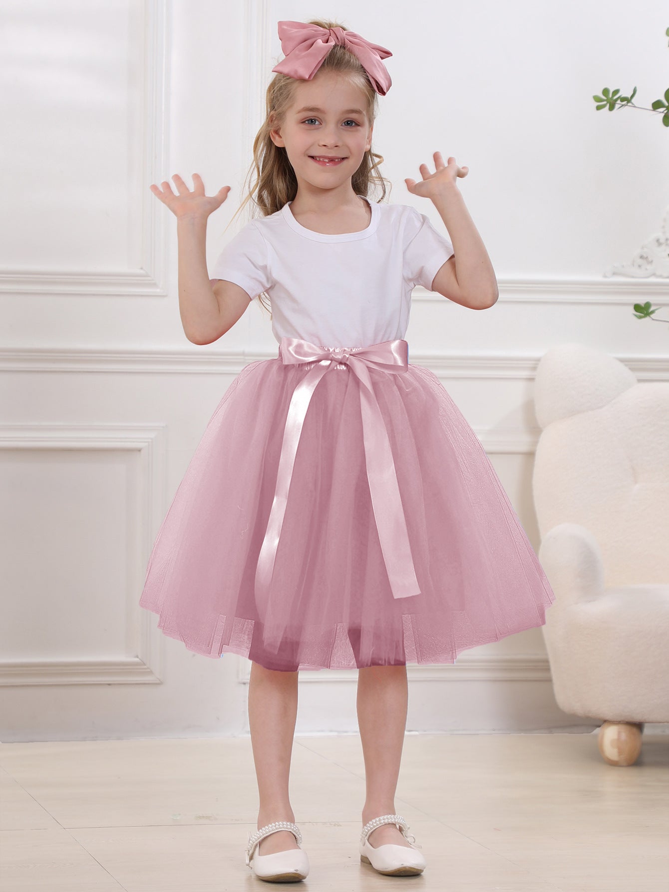 Women's & Children's & Tulle Pettiskirt Flower Dress Skirts