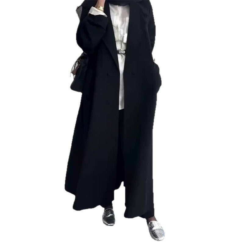 Innovative Autumn Mid-length Hepburn Style Woolen Coats