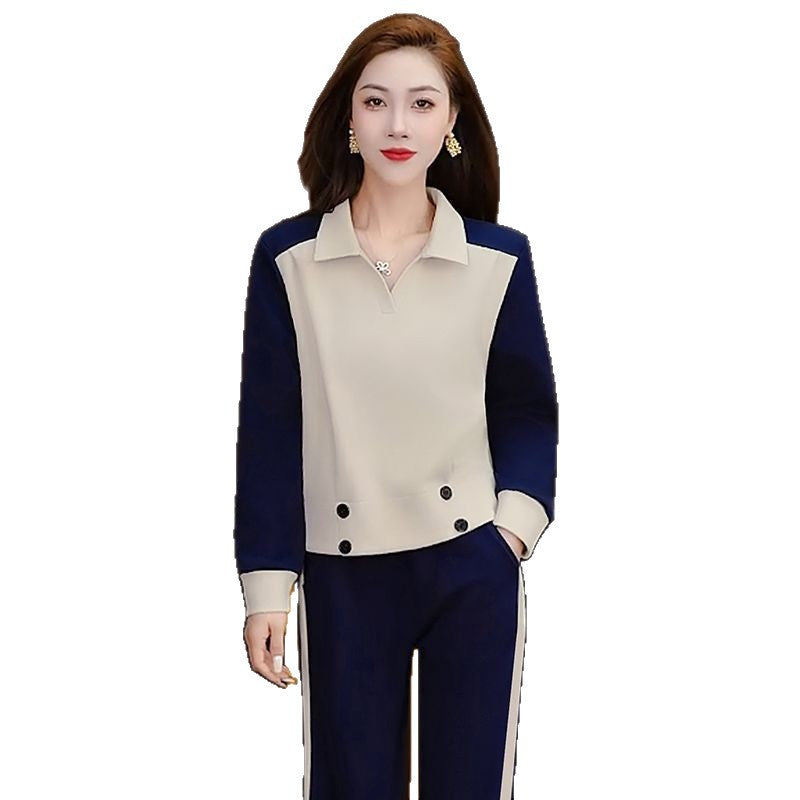Lapel Sports Leisure Western Temperament Long Sleeves Trousers Fashion Casual Suit