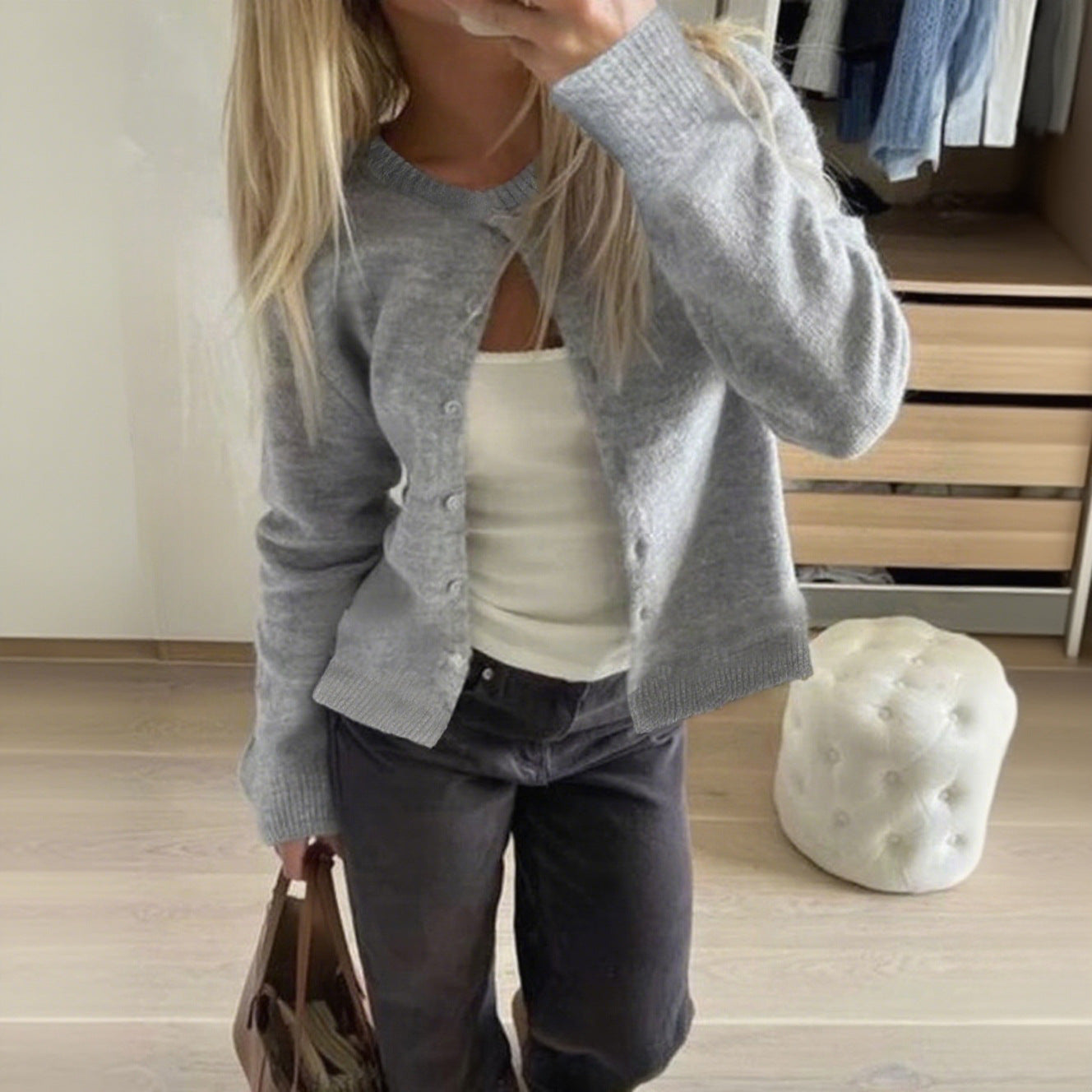 Women's Casual Simple Solid Color Long Sleeve Women's Sweater