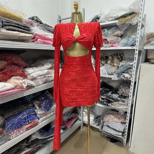 Women's White Fashion Connection Hand Fold Tight Clothing