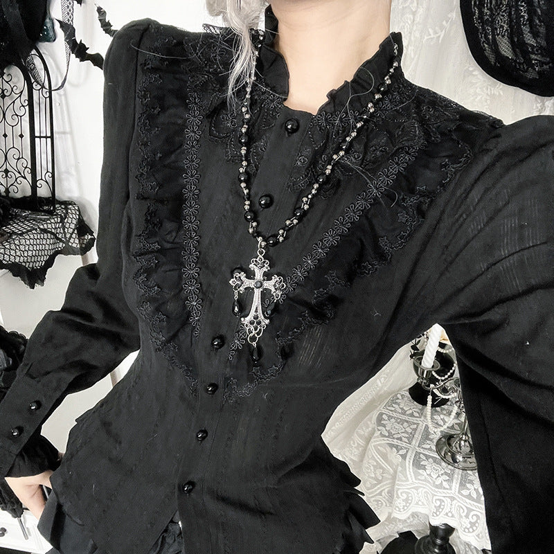 Culture Versatile Long Sleeve Shirt Sweet Blouses