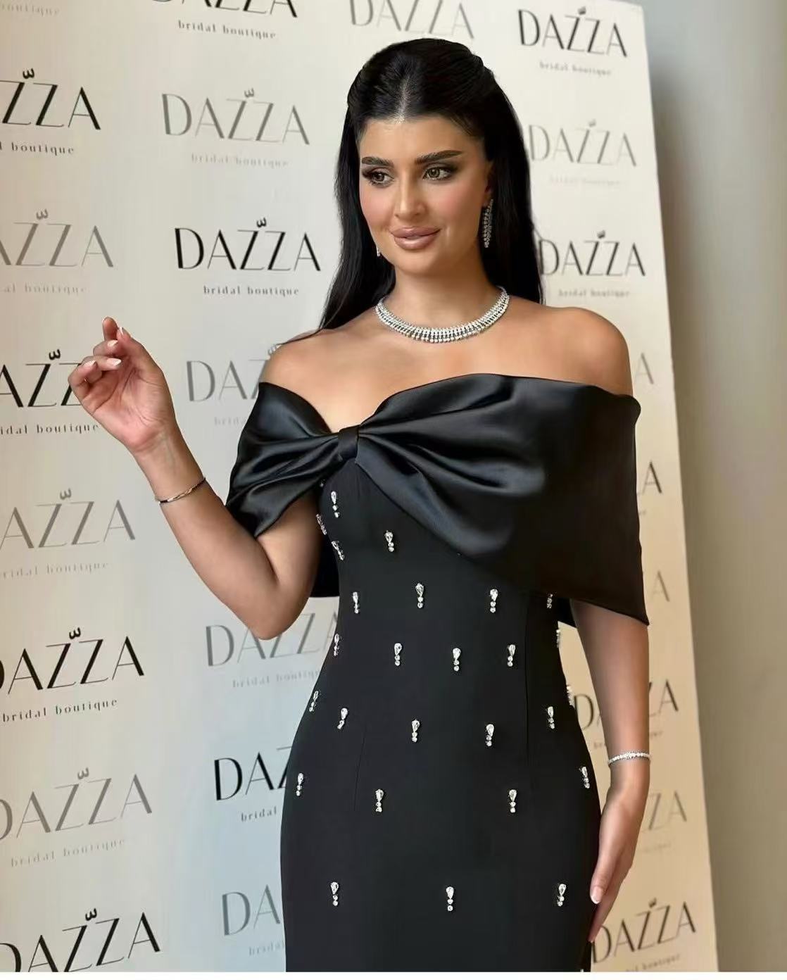 Black Fashion Bandeau Slim Long Dress Dresses
