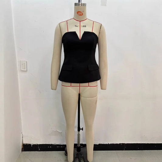 Women's Fashion Strapless Bandeau Spring Sexy Slim Tops