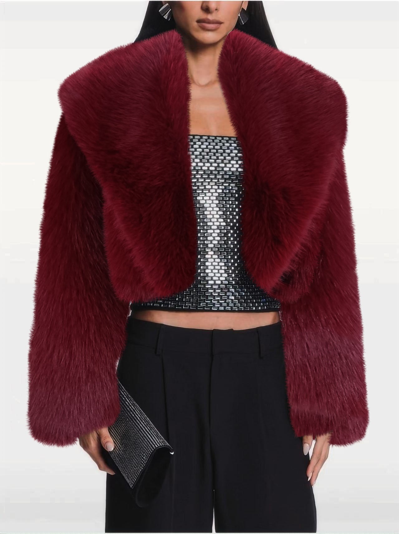 Women's Imitation Fur Fashionable Long Sleeve Coats