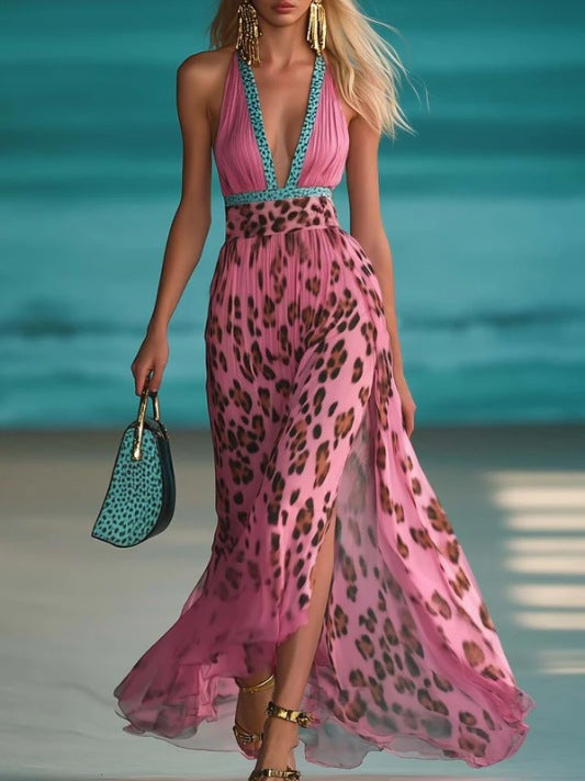 Women's Autumn Leopard Print Slimming Temperament Camisole Clothing