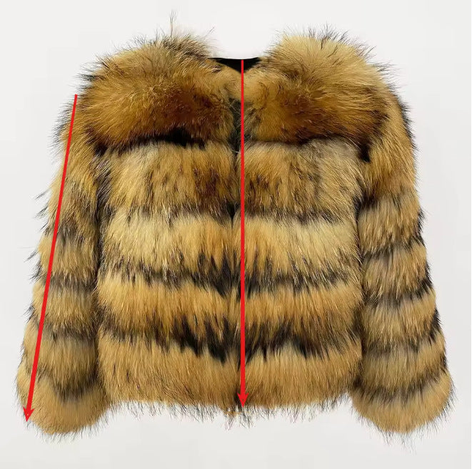 Women's Beautiful Winter Fur Imitation Stitching Coats