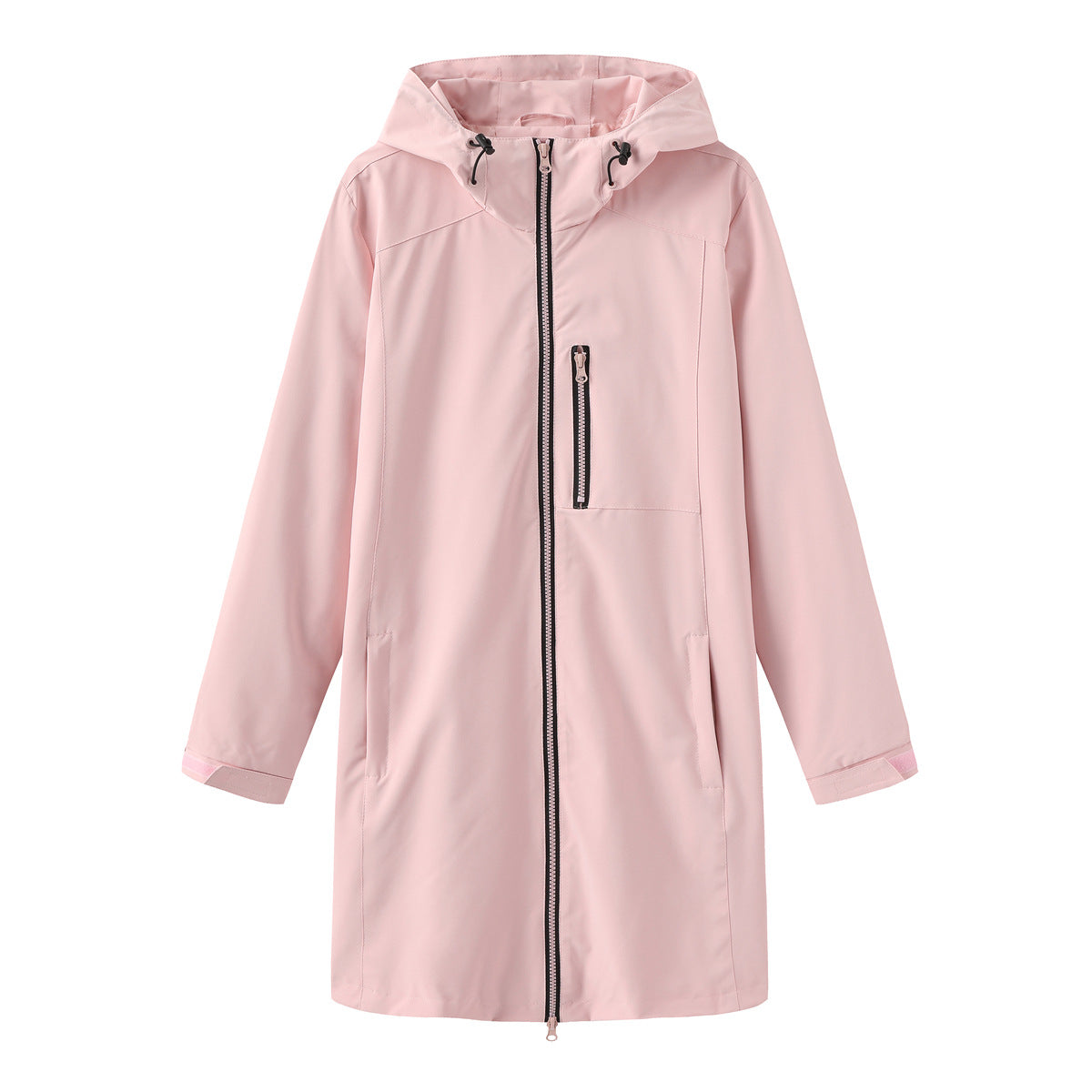 Women's Waterproof Windbreaker Hooded Long Sleeve Loose Coats