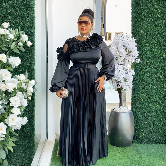 Women's Stylish Temperament Long Sleeves Dress African Dresses