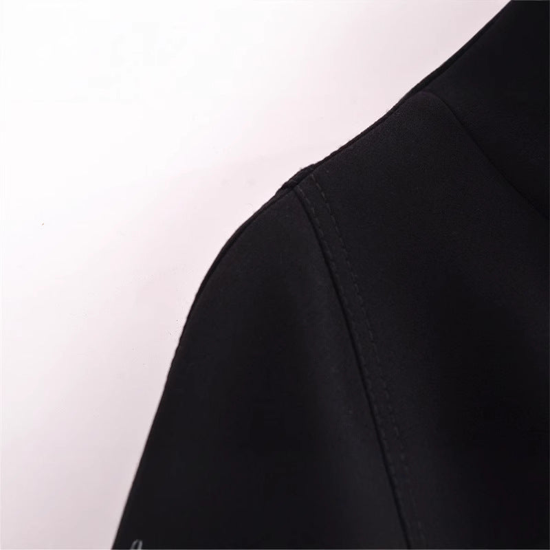 Autumn Pocket Decoration Versatile Long Sleeve Soft Cloak Coats