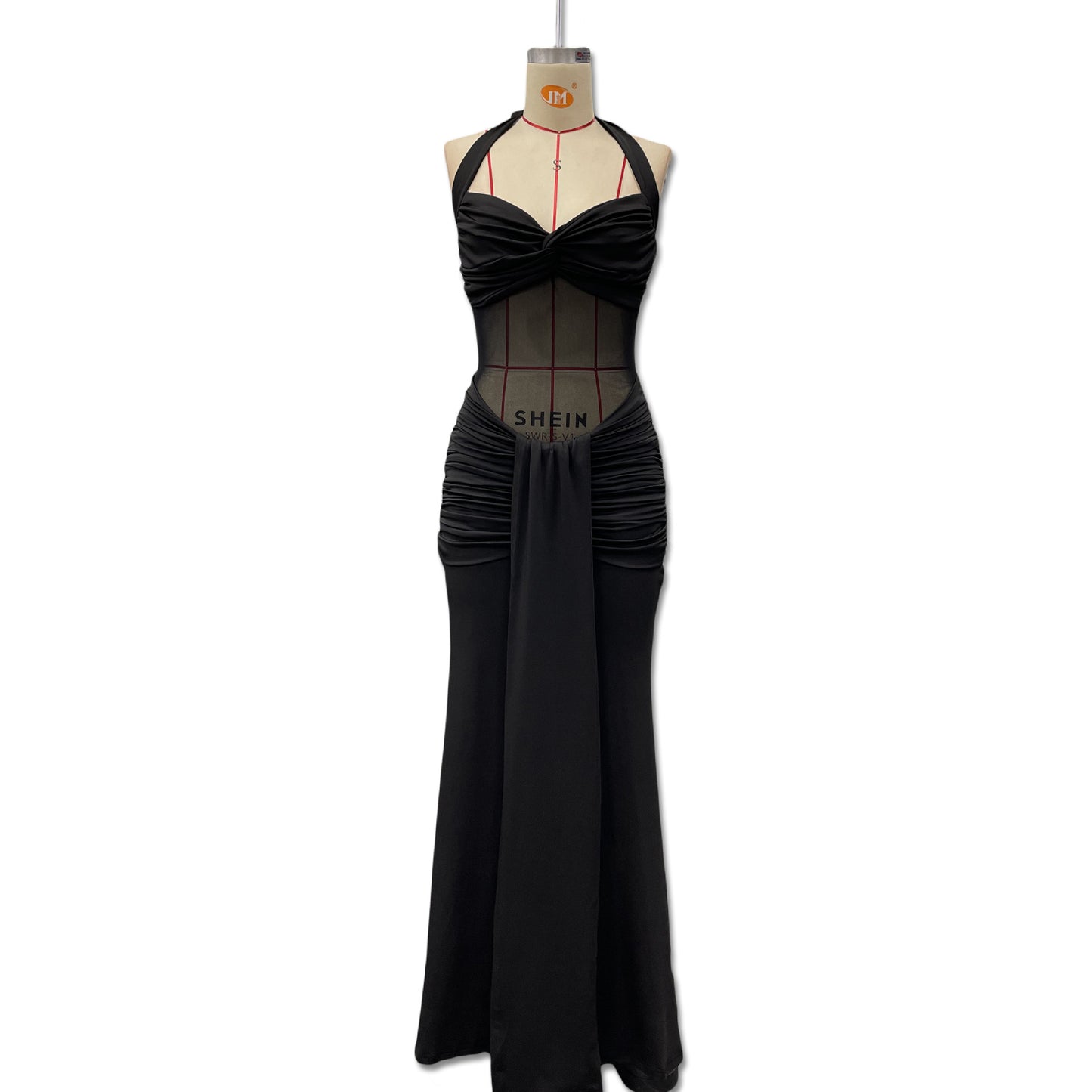 Women's Mesh Stitching Elegant Fishtail Ribbon For Dress