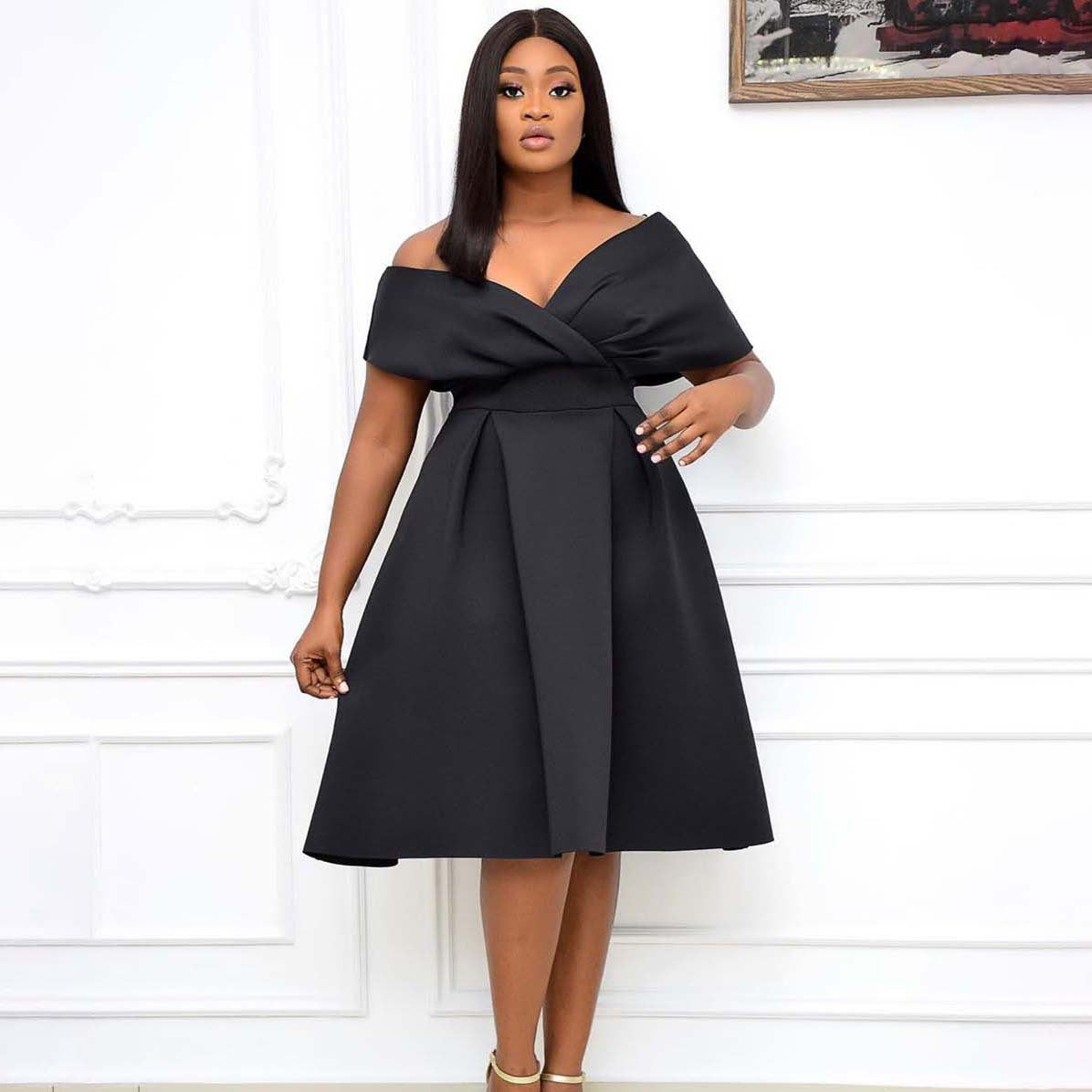 Stylish Women's Temperament Commute Fashion Tie Dress