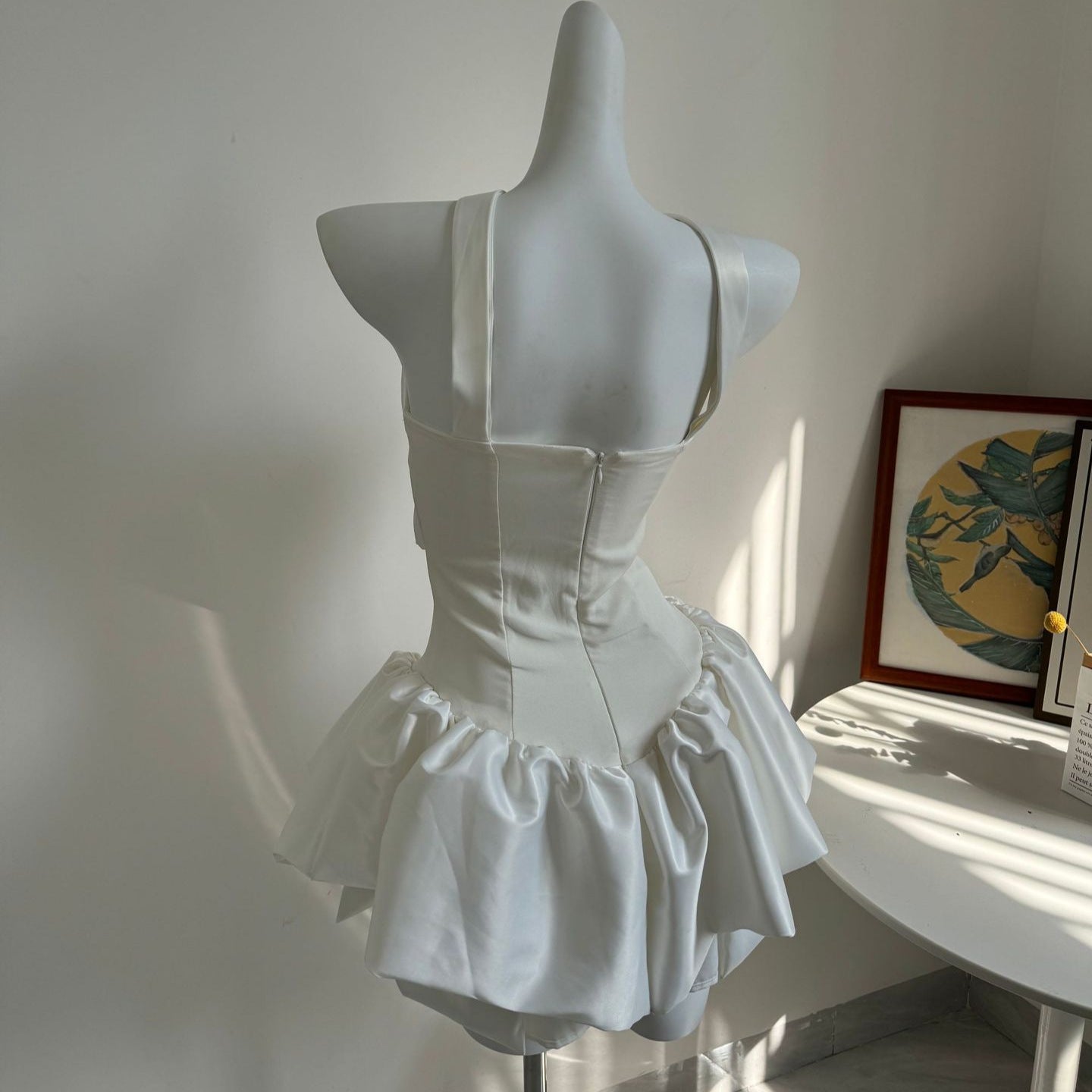 Pure White Halter Slim Tube Dress Dresses