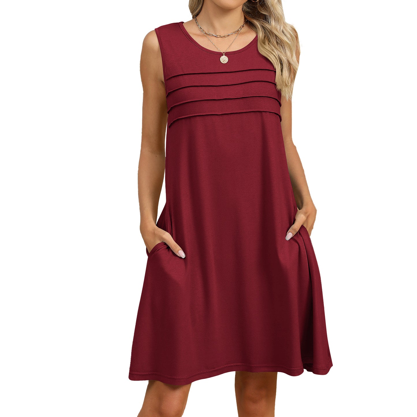 Women's Cool Printed Loose Pockets Dress Dresses