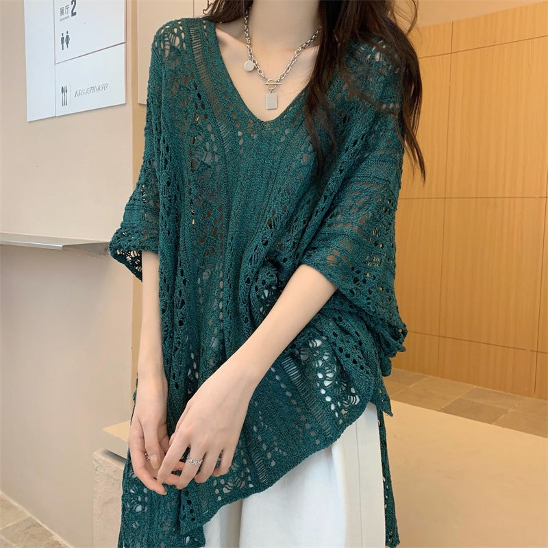 Bikini Idle Style Fancy Bohemian Crocheted Women's Sweater