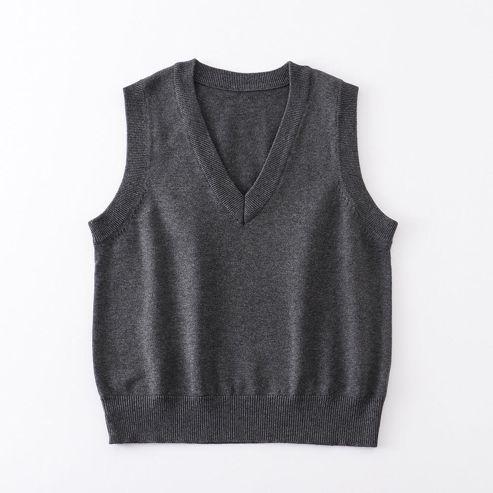 Basic Style Pullover Sleeveless Thin Solid Color Women's Sweater