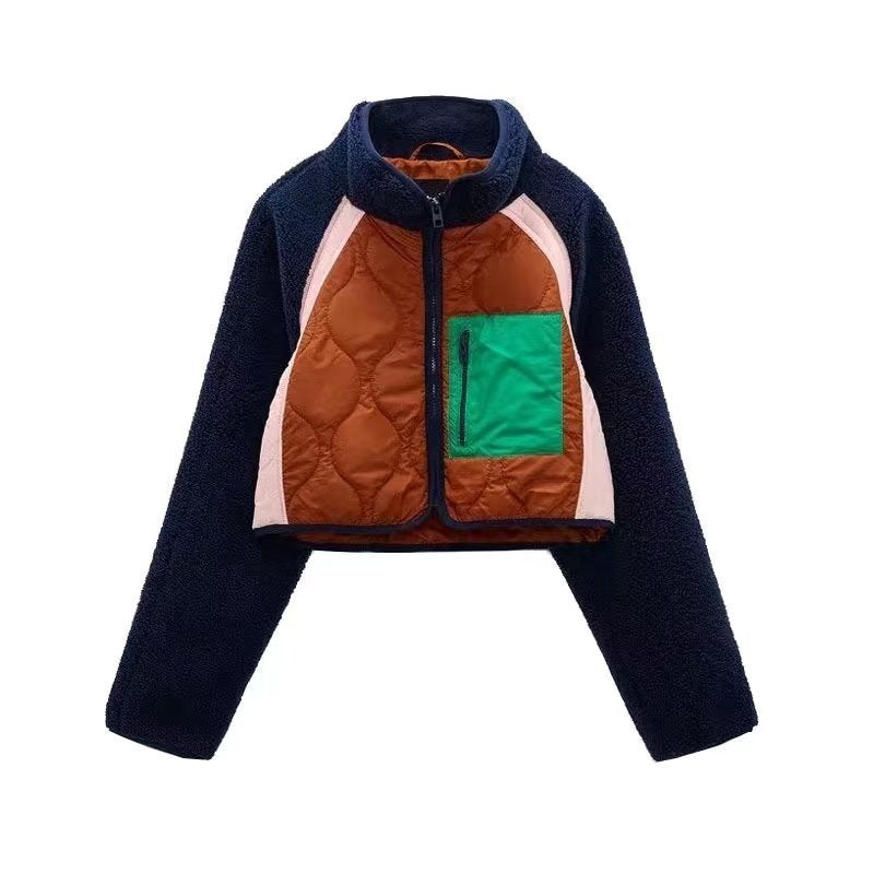 Women's Unique Graceful Pretty Fleece Stitching Coats