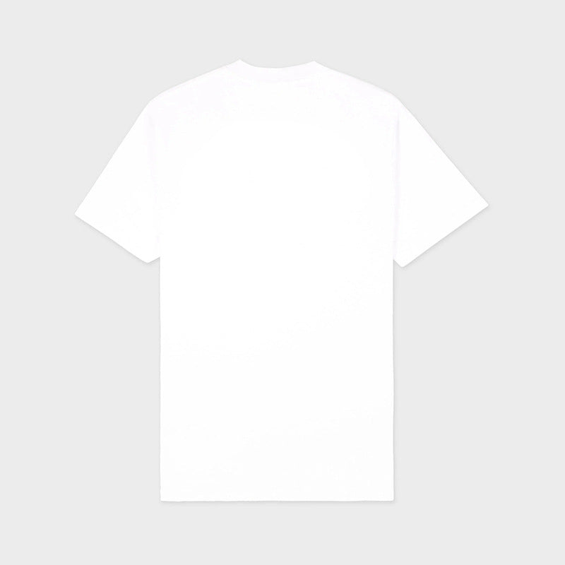 Women's English Letter Printed White Cotton Short-sleeved Blouses