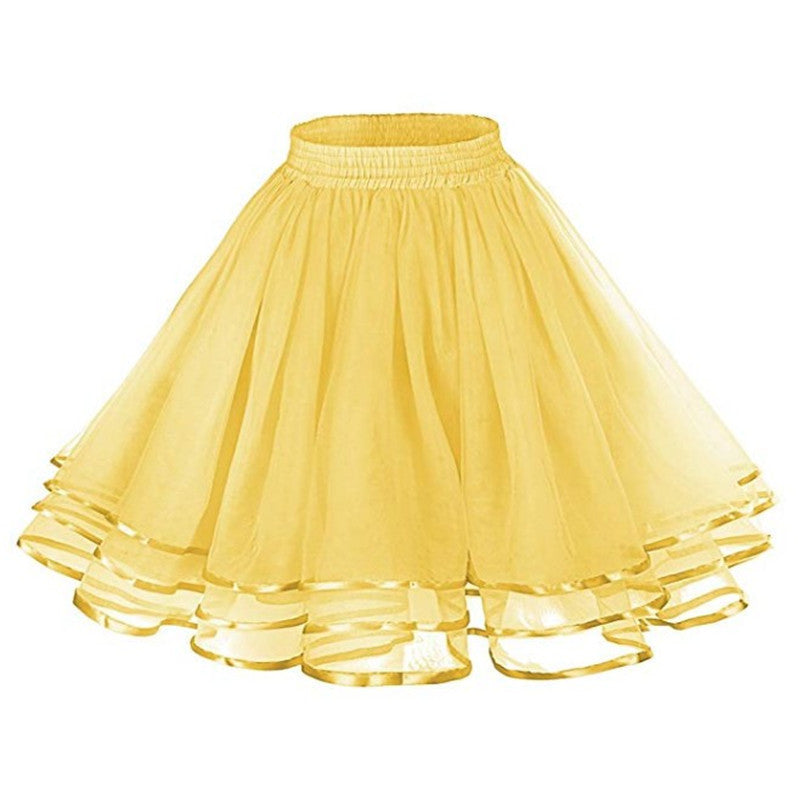 Crinoline Boneless Soft Veil Daily Ribbon Skirts