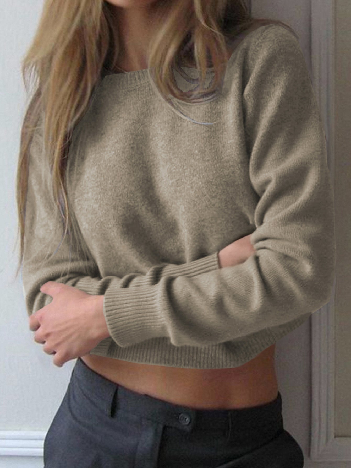 Women's Casual Woolen Long-sleeved Bottoming Shirt Sweaters