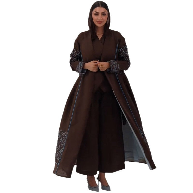 Women's Summer Loose Multicolor Long Dress Outside Coats