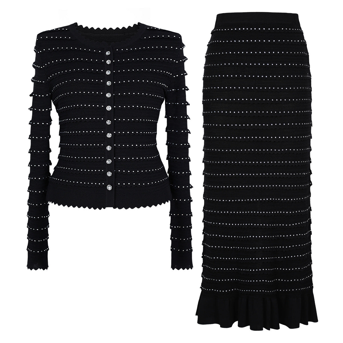 Hot Drilling High Quality Knitted Tup Suits