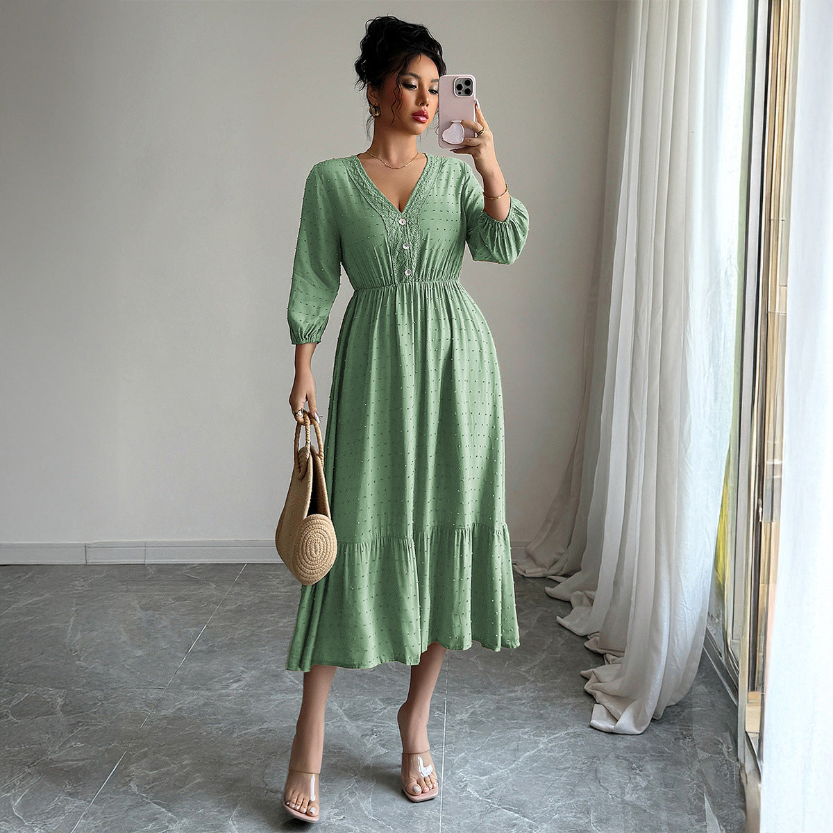 Comfortable Women's Casual Holiday Fashion Long Dress