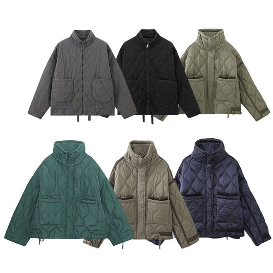 Women's Winter Street Fashion Quilted Long-sleeved Cotton Jackets