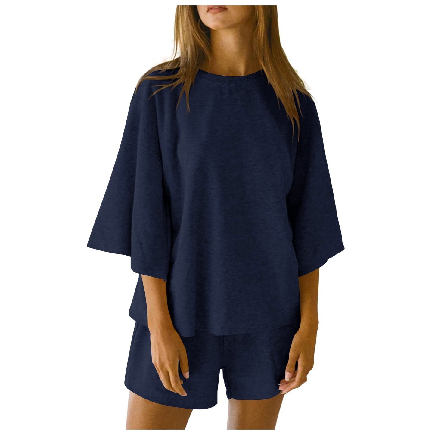 Women's Summer Three-quarter Sleeve Elastic Waist Fashion Casual Suit