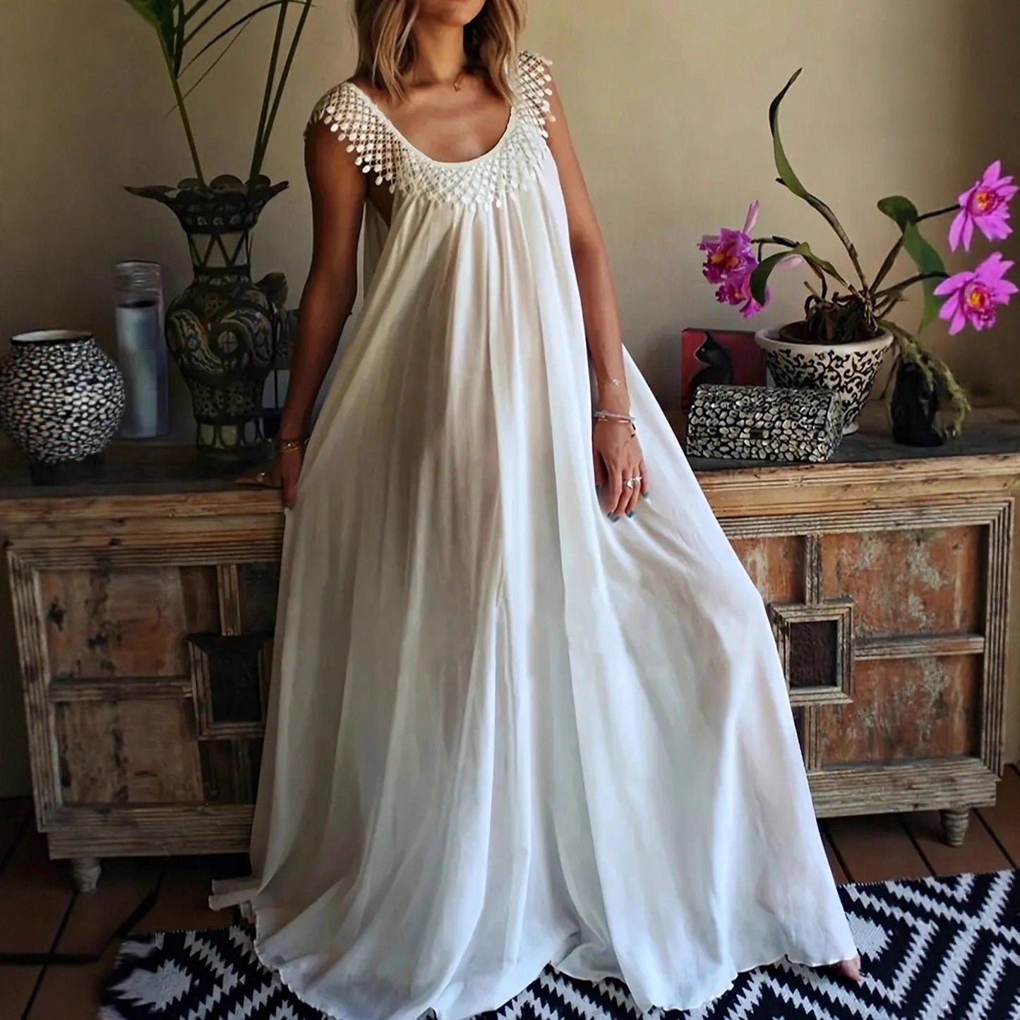 Graceful Women's Long High Sense Temperament Dress