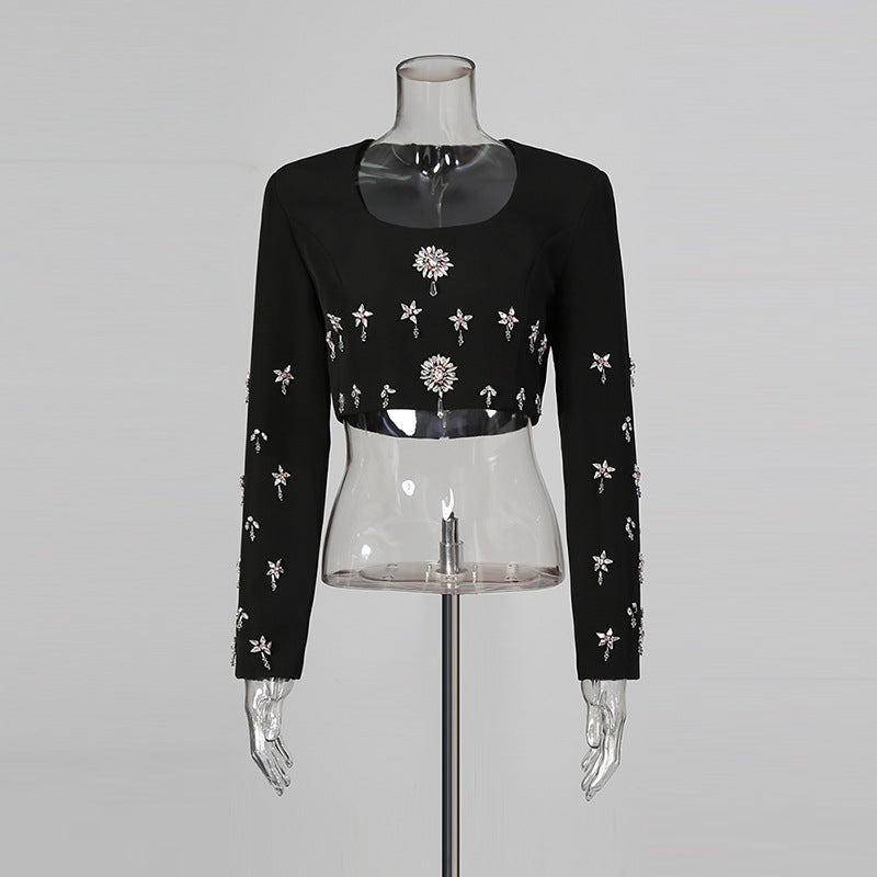 Two-piece Set Fashion Bead Diamond Inlaid Suits