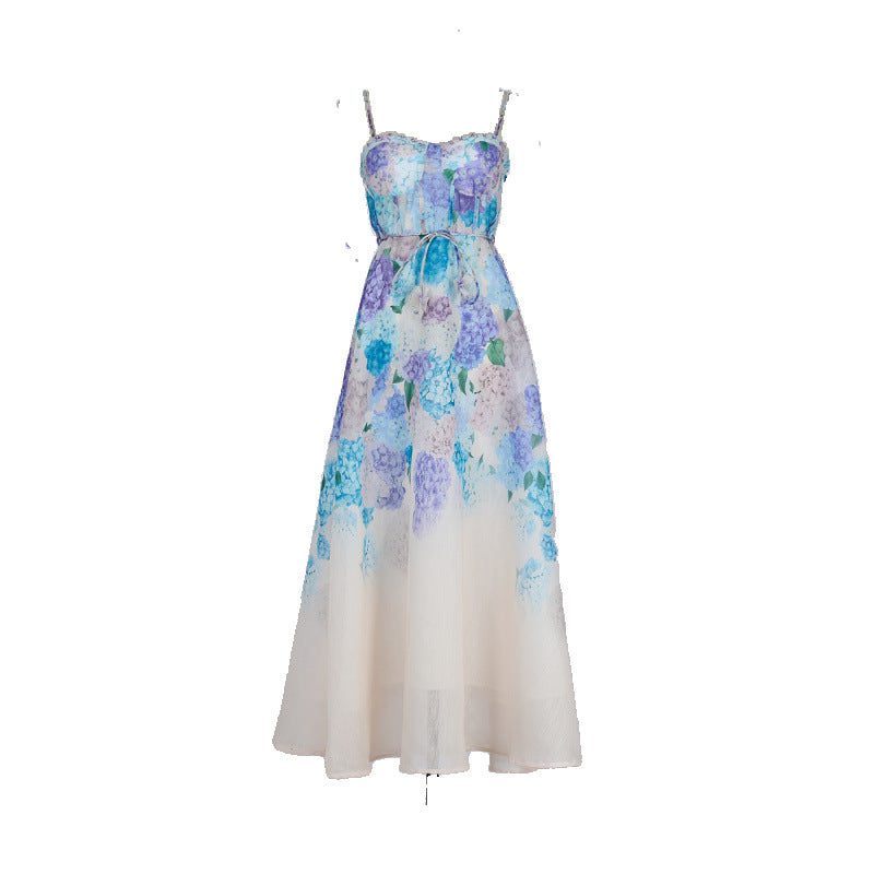Summer Floral Print Sling Fishbone Fairy Dresses