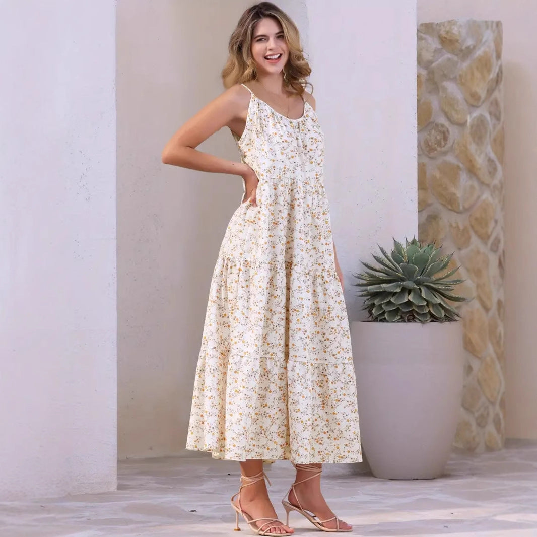 Women's Summer Casual Holiday Small Floral Pattern Dress