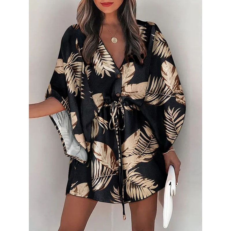 Trendy Women's Beach Summer Printed Patchwork Skirts