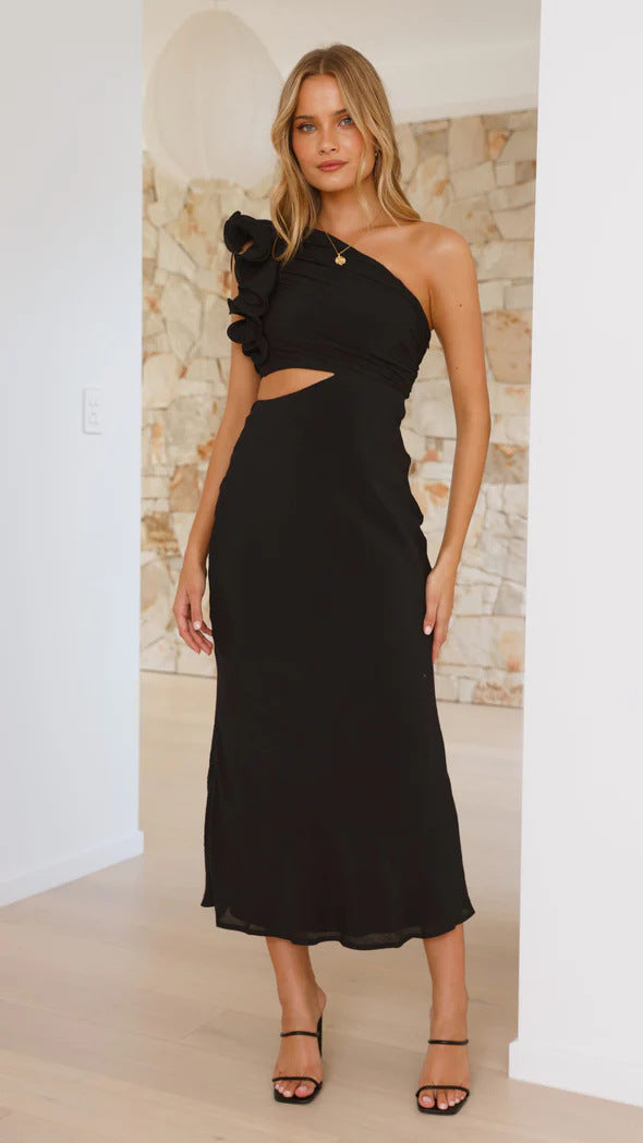 Summer Fashion One Shoulder Slim Fit Dresses