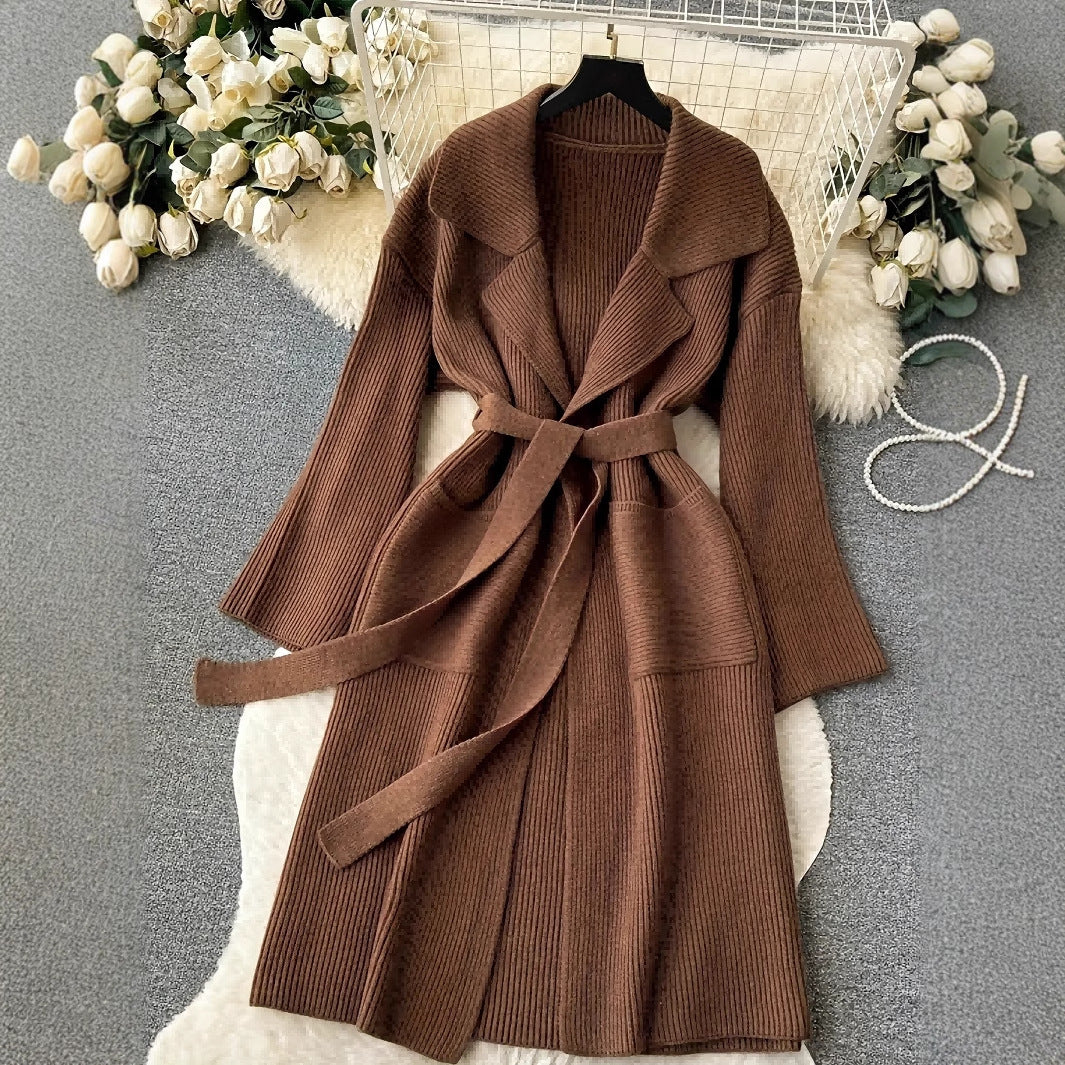 Women's Elegant Simple Long Fashion Knitted Women's Sweater