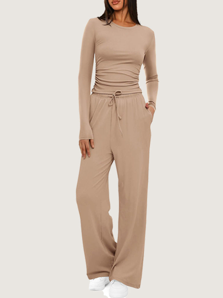 Fashion Women's Asymmetric Design Long-sleeved Sportswear Fashion Casual Suit