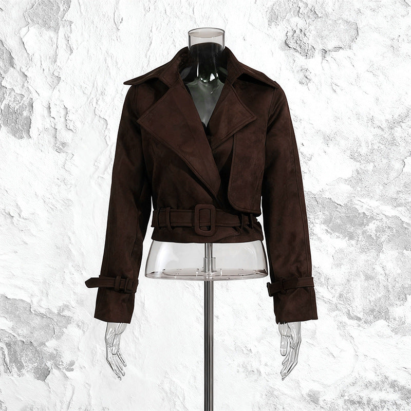 Women's Fashionable Trendy Retro Personality Pure Color Coats