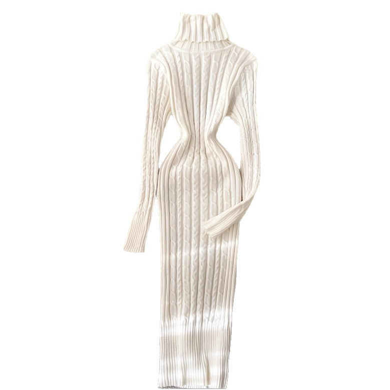 Women's Winter Turtleneck Twist Long-sleeved Warm Inner Skirts
